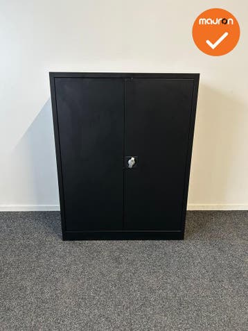 Draaideurkast - Basic - 120x93x42cm - Zwart, Werkplek, Ophalen of Verzenden, Gebruikt, Kast