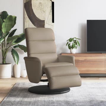 vidaXL Fauteuil verstelbaar met voetensteun kunstleer, Verzenden, Nieuw