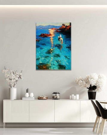 Stefano - Rider at Golden Tide, Antiek en Kunst, Kunst | Schilderijen | Modern