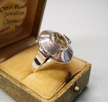Zonder minimumprijs - Ring Zilver - 3.00ct. tw. Citrien -