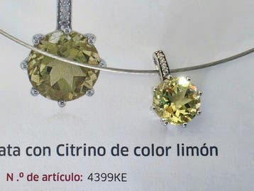 Sans prix de réserve - Collier avec pendentif Argent Citrine