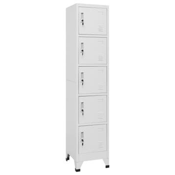 vidaXL Lockerkast 38x40x180 cm staal lichtgrijs, Verzenden