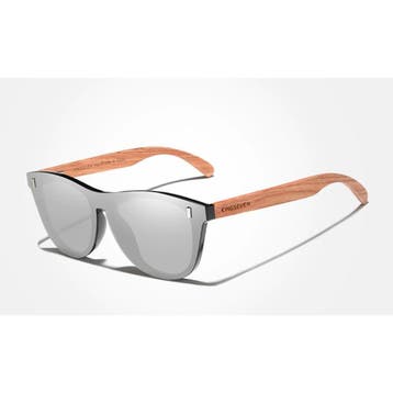 Luxe Zonnebril met Houten Montuur - UV400 en Polarisatie, Verzenden