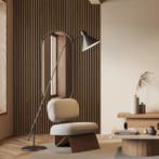 Akoestische wandpanelen met halfronde latjes - walnoot - 6, Verzenden, Nieuw