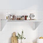vidaXL Wandschap 100x45x31 cm roestvrijstaal zilverkleurig, Verzenden, Nieuw