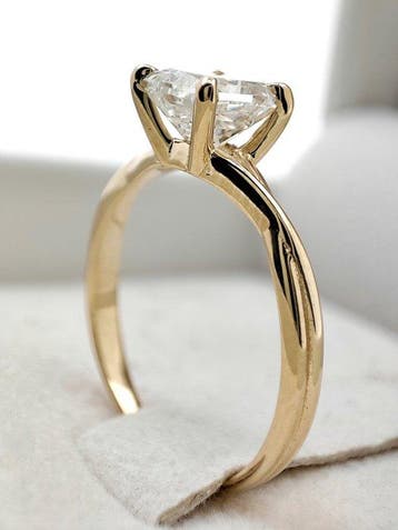 Ring - 14 karaat Geel goud, D/SI - 1.15ct. tw. Diamant, Nieuw