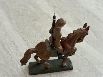 Lineol - Figuur - soldat belge a cheval lineol très rare no
