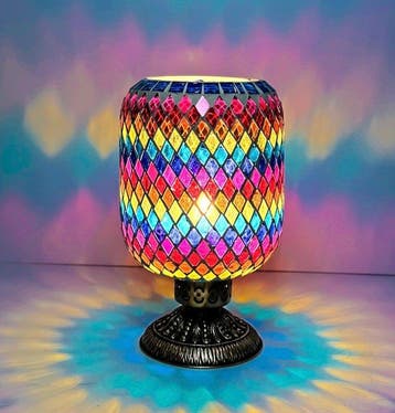 Lamp - Glas, Metaal - glasmozaïeklamp