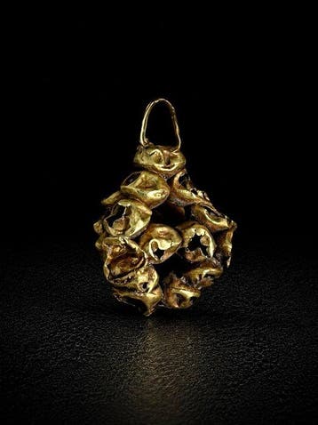 Oud-Romeins, Keizerrijk Geel goud Oorbellen - 1e tot 3e eeuw