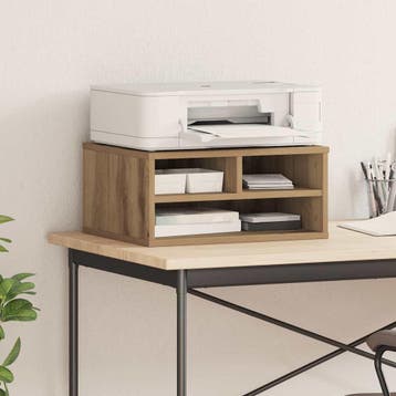 vidaXL Printerstand Artisanaal eiken 49 x 40 x 22,5 cm, Verzenden