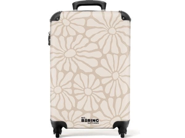 Veiling - Koffer handbagage beige bloemen, Bijoux, Sacs & Beauté, Valises