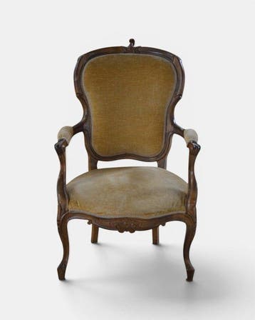 Fauteuil - Hout, Fluweel - H : 96 cm