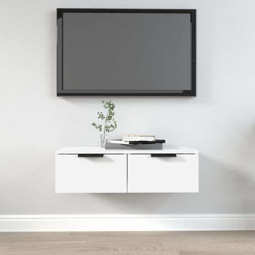vidaXL Wandkast 68x30x20 cm bewerkt hout wit, Verzenden