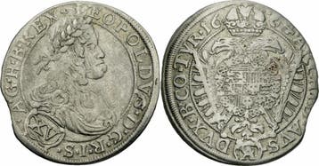 Rdr Österreich Leopold 15 Kreuzer 1664 Ac Wien Haus Habsb.., Verzenden, België