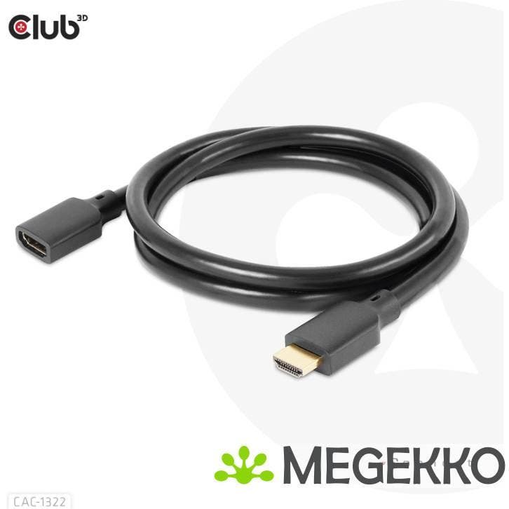 CLUB3D Ultra High Speed HDMI Extension Cable 4K120Hz 8K60Hz, Computers en Software, Overige Computers en Software, Nieuw, Verzenden