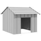 vidaXL Hondenhok met dak 85x107x81 cm gegalvaniseerd staal, Dieren en Toebehoren, Verzenden, Nieuw