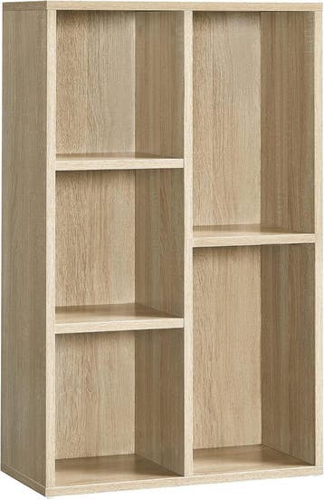 Boekenkast Eiken 5 Vakken | Retour deal | 23% korting!, Huis en Inrichting, Met plank(en), Verzenden, 50 tot 100 cm, Zo goed als nieuw