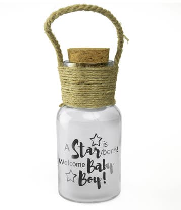 Sfeerlampje Baby Boy Is Born 14cm, Verzenden