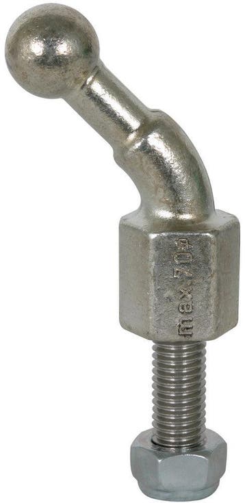 Dehn vaste kogelpunt D20mm schuin 45 graden met draadstift, Verzenden