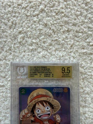 Bandai - 1 Graded card - One Piece - Monkey D. Luffy P-037