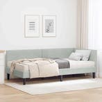 vidaXL Hoekbedframe met Matras Anders 2 pcs Lichtgrijs, Huis en Inrichting, Slaapkamer | Bedden, Verzenden, Nieuw