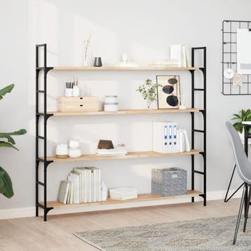 vidaXL Wandschap zwevend 160x20x2 cm onbehandeld massief, Verzenden