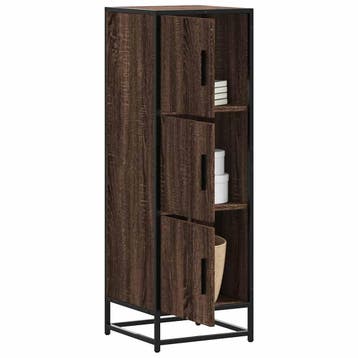 vidaXL Hoge kast 35,5x35x106,5 cm bewerkt hout en metaal, Verzenden