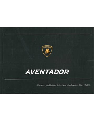 2018 LAMBORGHINI AVENTADOR GARANTIE & ONDERHOUD ENGELS
