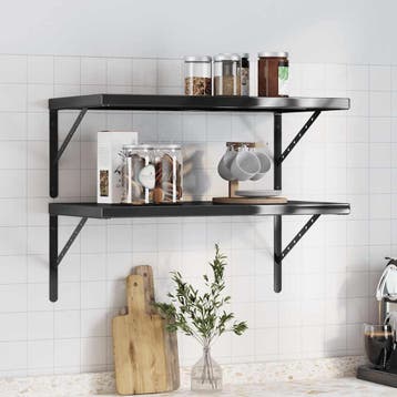 Zwarte Wandschappen | 46% korting | Retour Deal, Huis en Inrichting, Woonaccessoires | Wandplanken en Boekenplanken, Verzenden