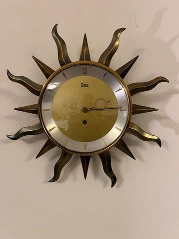 Wandklok - Odo (Frankrijk) - Mid-century modern Messing /