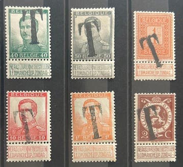 België 1912 - Strafport-zegels - Koninklijke beeltenissen, Gestempeld