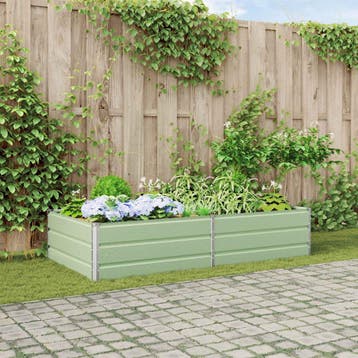 vidaXL Plantenbak Pastelgroen 195 x 100 x 45 cm, Jardin & Terrasse, Verzenden
