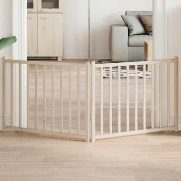 vidaXL Hondenhek inklapbaar 2 panelen 160 cm massief, Verzenden