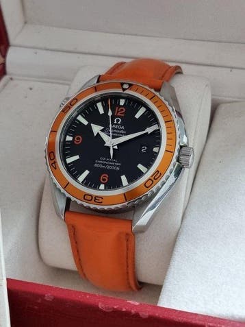 Omega - Seamaster Planet Ocean 600M 45.5 mm steel on rubber, Nieuw