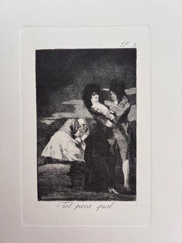 Francisco De Goya (1746-1828) - 2 etching from Los Caprichos, Antiek en Kunst
