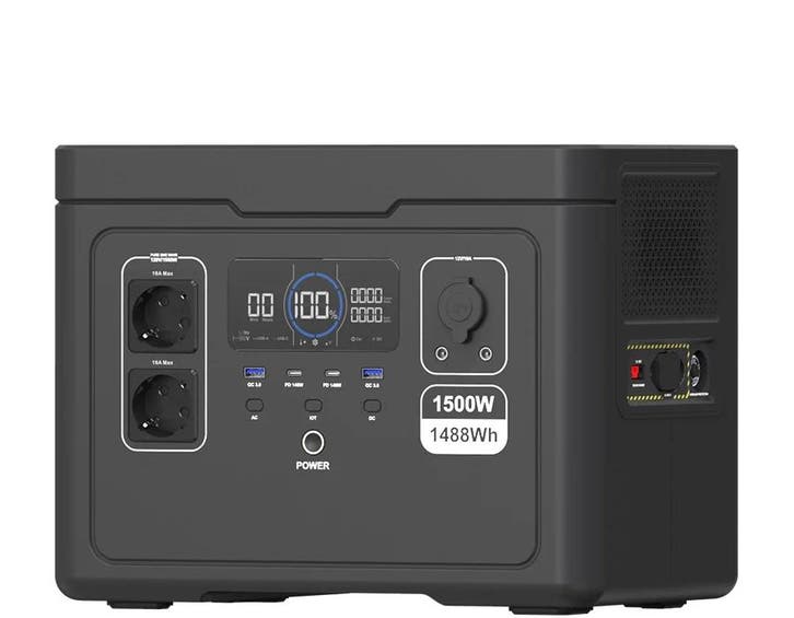 Mobiele Stroomcentrale S015 1500W/1488Wh, Telecommunicatie, Powerbanks, Nieuw, Verzenden