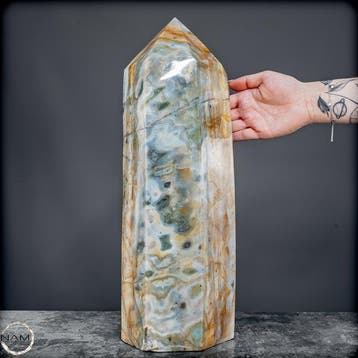 Architectonisch Agaat Prasioliet Obelisk - Exclusief