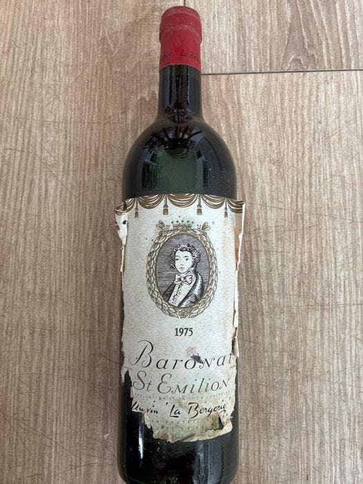 1975 Baronat La Bergerie - Saint-Émilion - 2 Flessen (0.75, Verzamelen, Wijnen