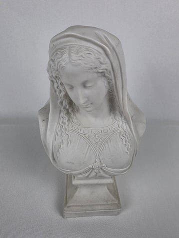 sculptuur, Antico Busto della Vergine Maria in Biscuit –