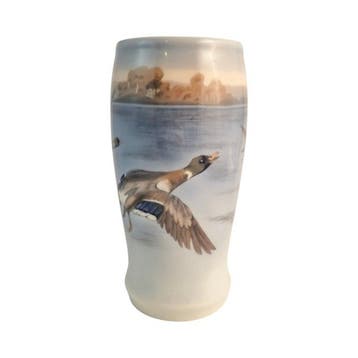 Bing & Grondahl - Vase - Canard colvert pittoresque en vol