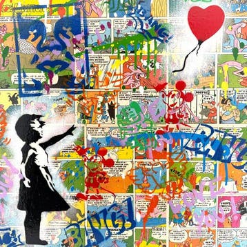 Koen Betjes (1992) - Balloon Girl x Comics x Collage