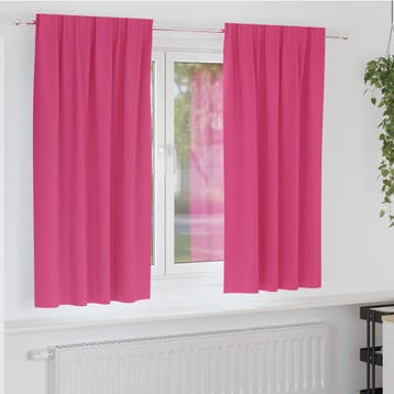 vidaXL Blackout Gordijnen met Ringen 2 st Felroze 175 x 140, Verzenden, Nieuw