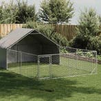 vidaXL Hondenkennel met ren 6x3x1,9 m gegalvaniseerd staal, Dieren en Toebehoren, Hondenhokken, Verzenden, Nieuw