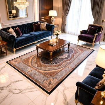 Premium Stijl Zijden Tapijt - Ambachtelijk Handgemaakt -, Nieuw