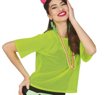 Visnet T/shirt Neon Groen Kort L, Verzenden, Nieuw