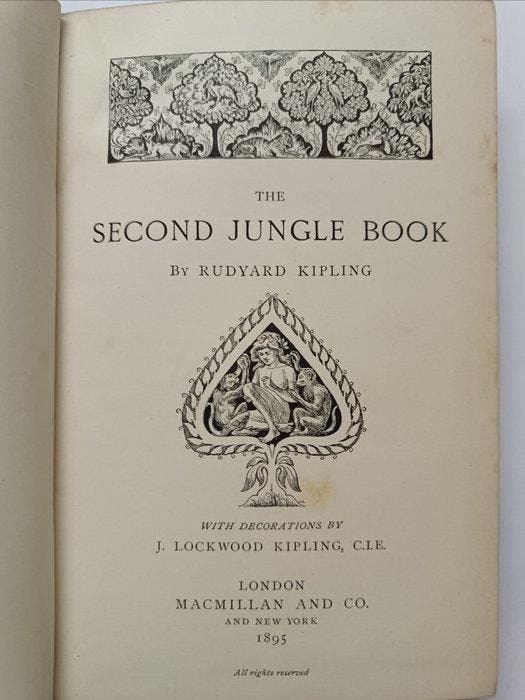 Rudyard Kipling/J. Lockwood Kipling - The Second Jungle Book, Antiek en Kunst, Antiek | Boeken en Manuscripten