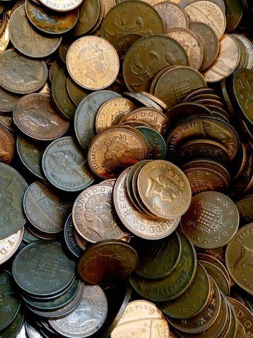 Verenigd Koninkrijk. 1 Cent Lot of 5 Kg or +/- 1200 coins