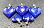 Lapis Lazuli Edelsteen Hartvormige hangers - Hoogte: 33 mm -, Verzamelen