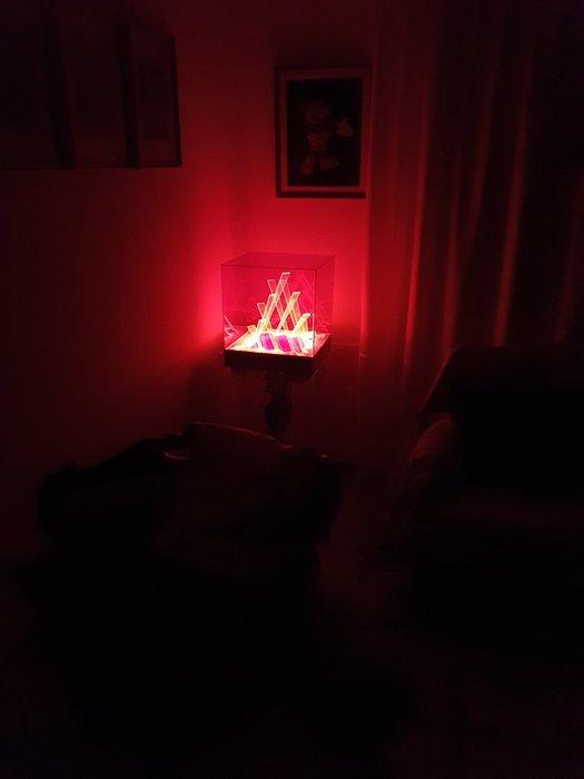Tafellamp - Acryl - Cubo di Teo James Rivière, Antiek en Kunst, Antiek | Verlichting