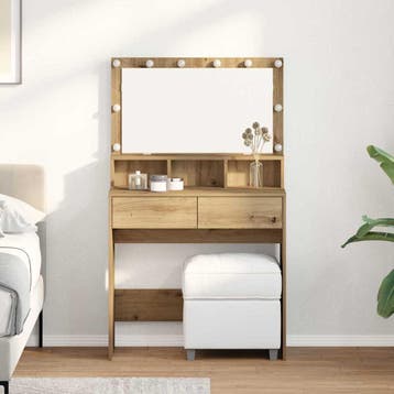 vidaXL Kaptafel Artisan Eiken 80 x 41 x 134,5 cm Bewerkt, Verzenden, Nieuw
